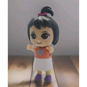 Just Play Girl Doll Mini Figure W/ Dress Molded Hair  Top Pony Tail Remka